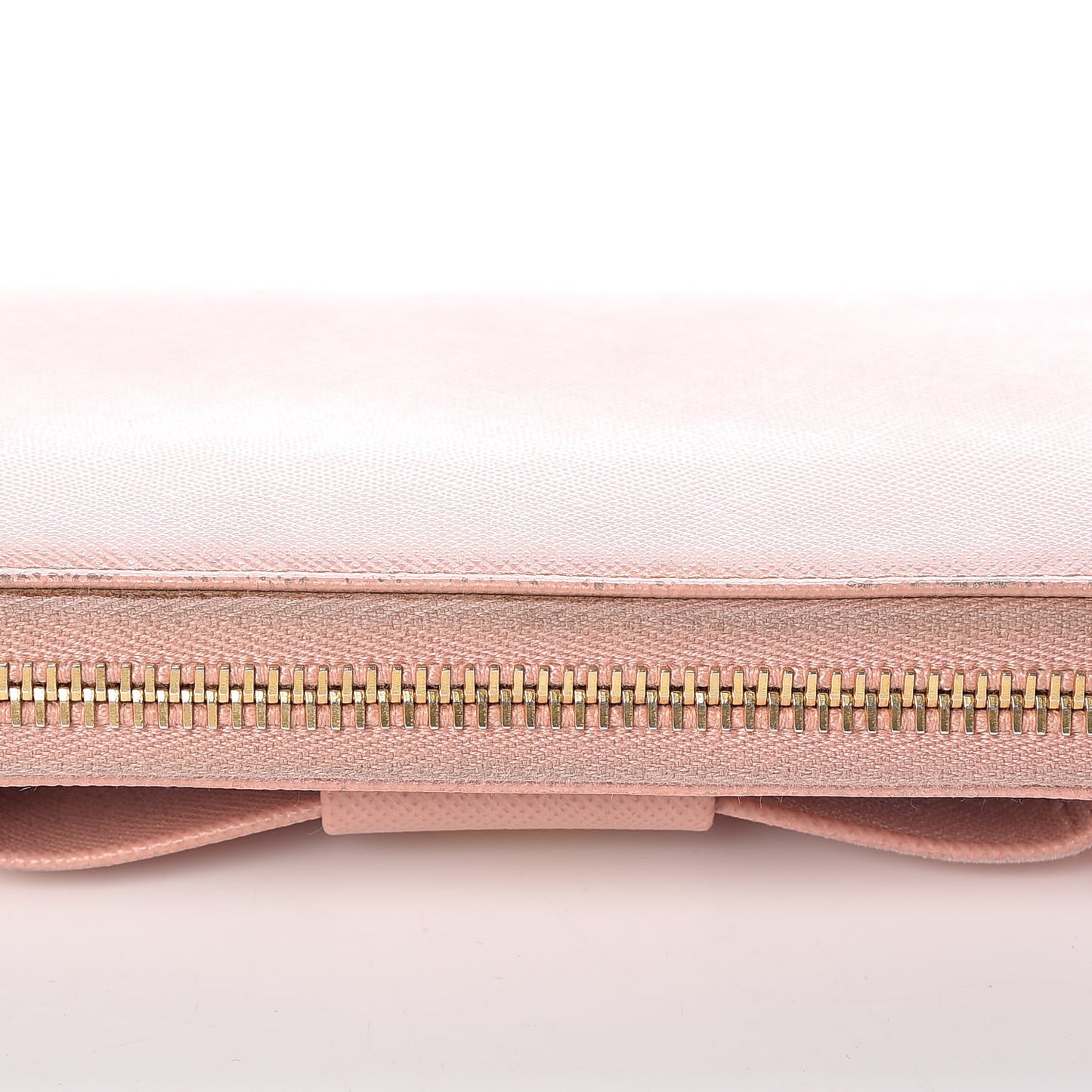 Saffiano Fiocco Bow Zip Around Wallet Orchidea