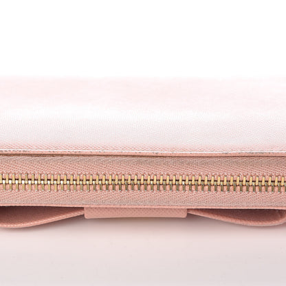 Prada Saffiano Fiocco Bow Zip Around Wallet Orchidea 20 of 24