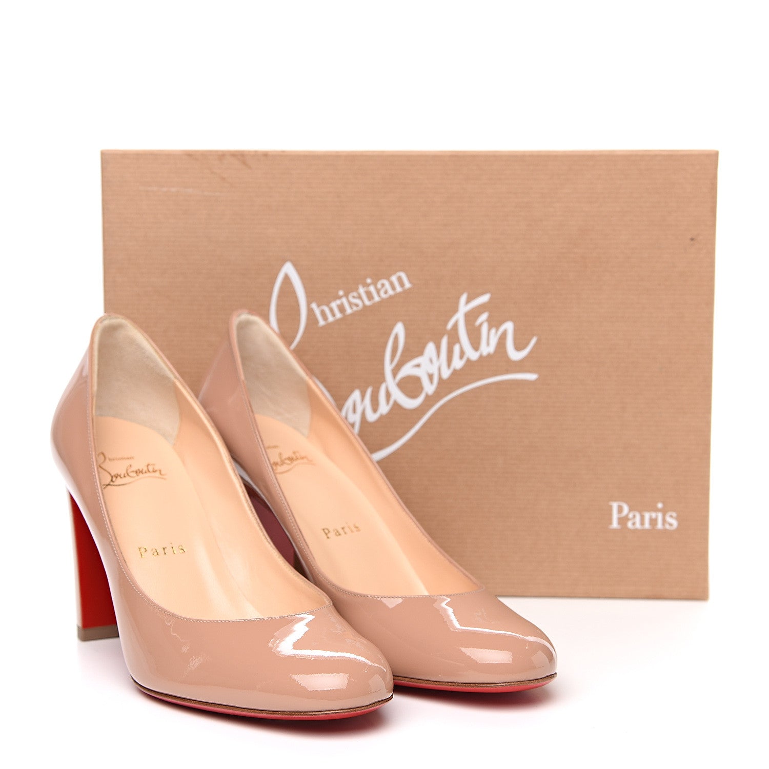 Christian Louboutin Patent Lady Gena 85 Pumps 36 Nude 8 of 8