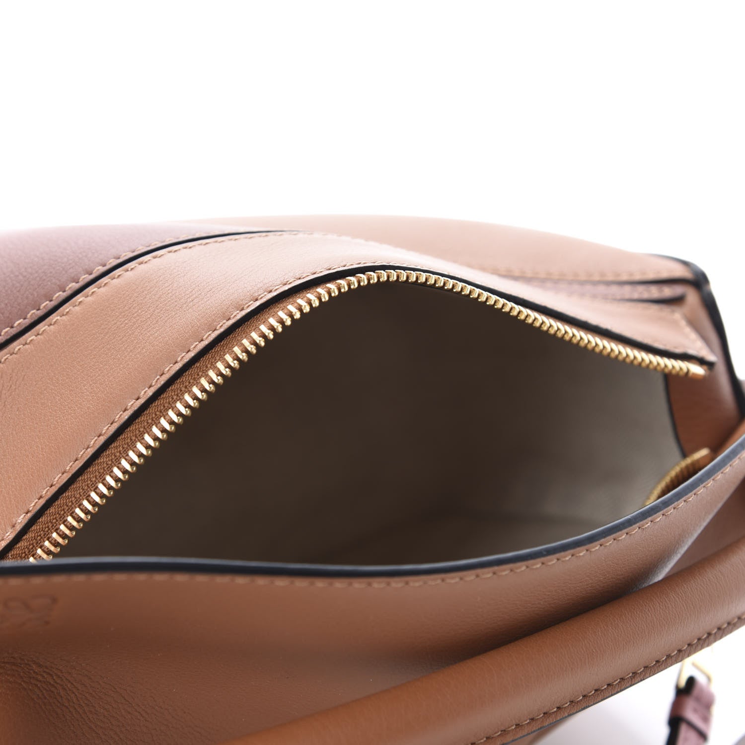 Loewe Calfskin Small Puzzle Bag Tan Medium Pink 5 of 9