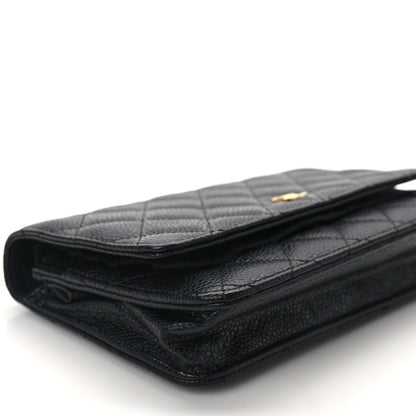 Chanel Caviar Quilted Wallet on Chain WOC Black 10 of 12