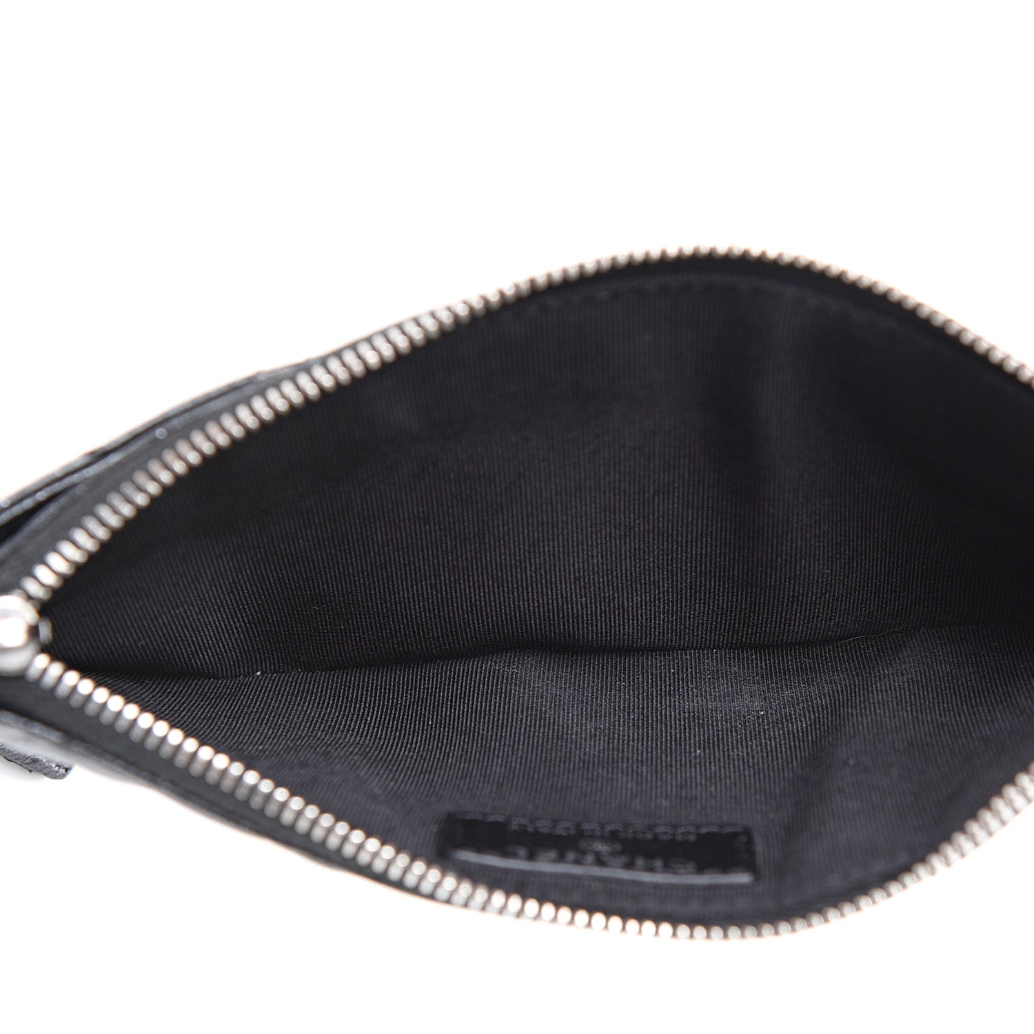 Chanel Iridescent Caviar Quilted Classic Zip Pouch Black 4 of 13