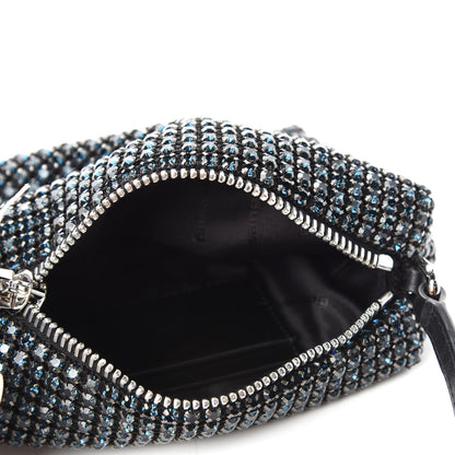 Alexander Wang Mesh Crystal Rhinestone Mini Heiress Pouch Navy 5 of 10