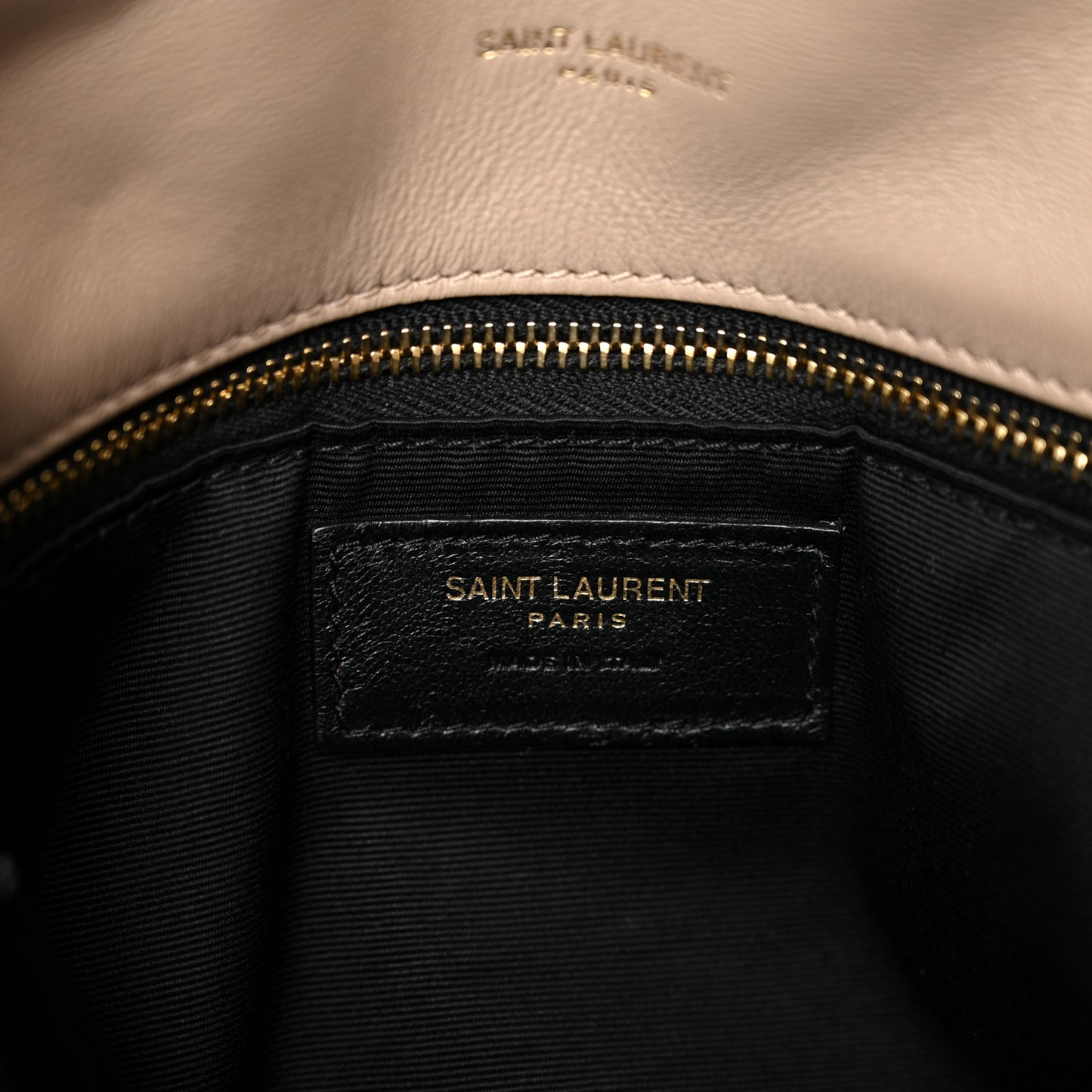 Lambskin Quilted Medium Loulou Puffer Monogram Chain Satchel Dark Beige