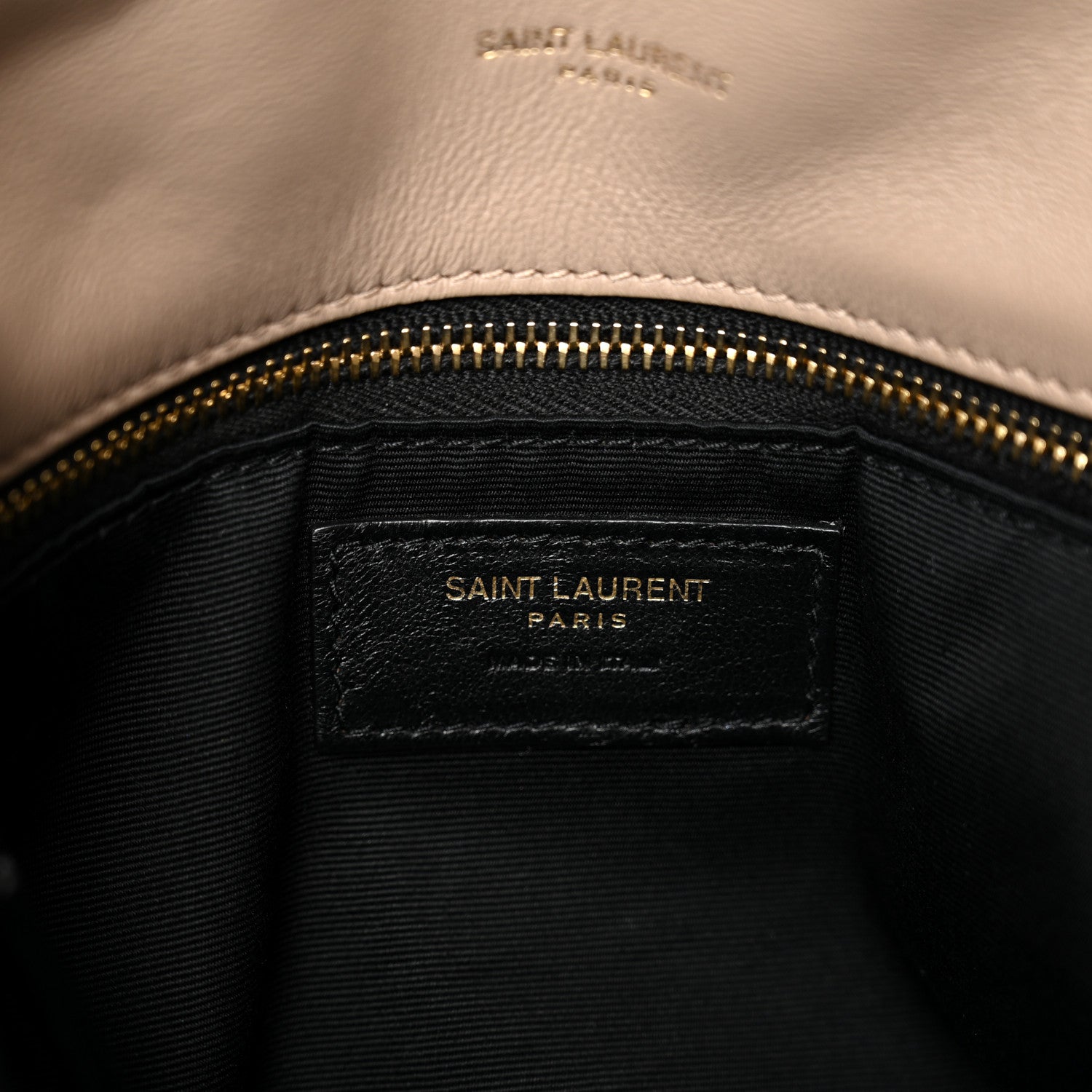 Saint Laurent Lambskin Quilted Medium Loulou Puffer Monogram Chain Satchel Dark Beige 6 of 11