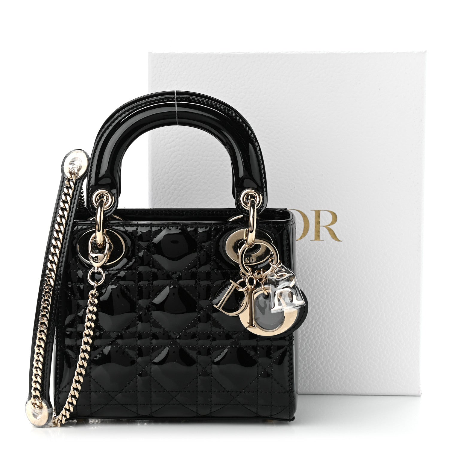 Christian Dior Patent Cannage Mini Lady Dior Black 10 of 10