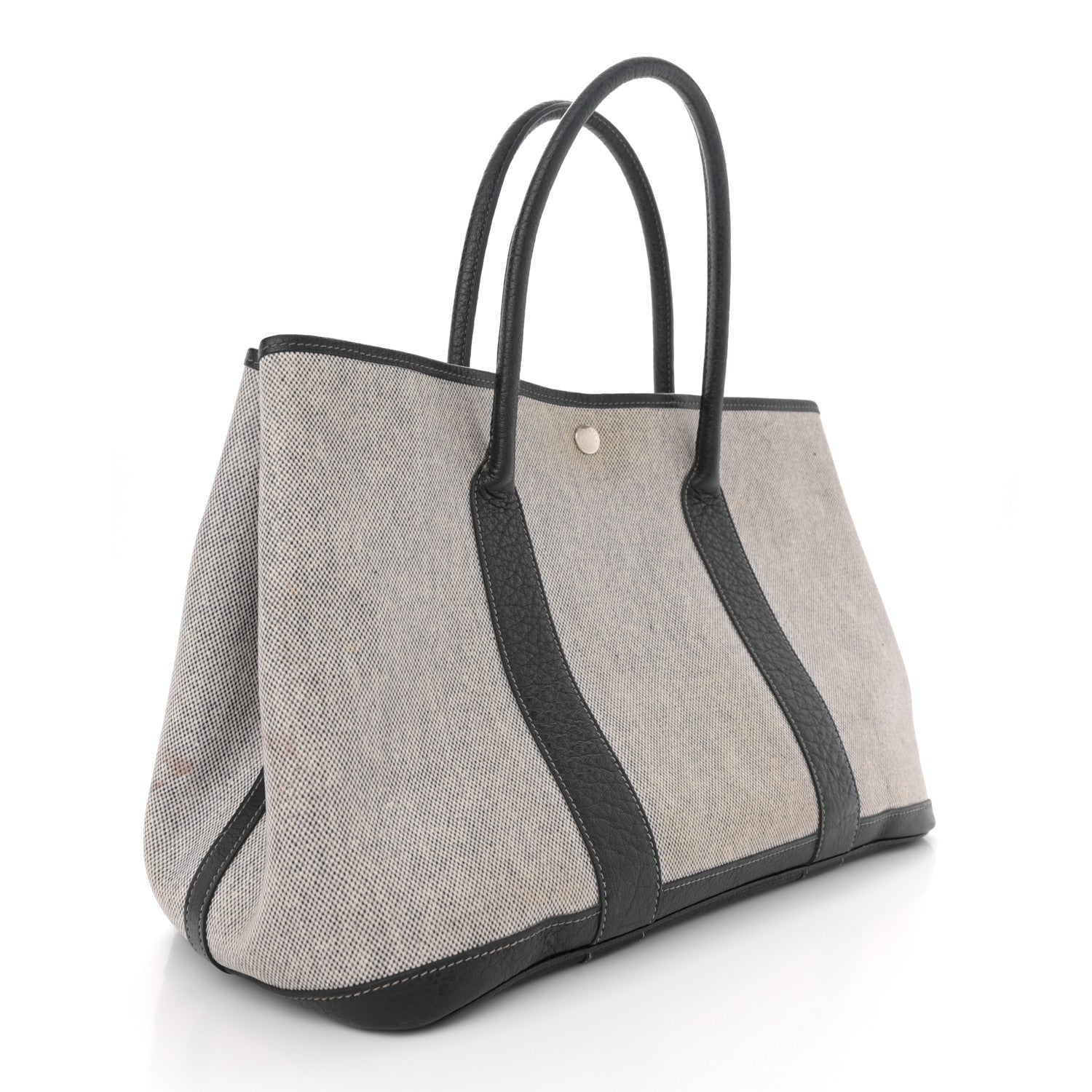 Hermes Buffle Skipper Toile Garden Party 36 MM Tote Black 3 of 12