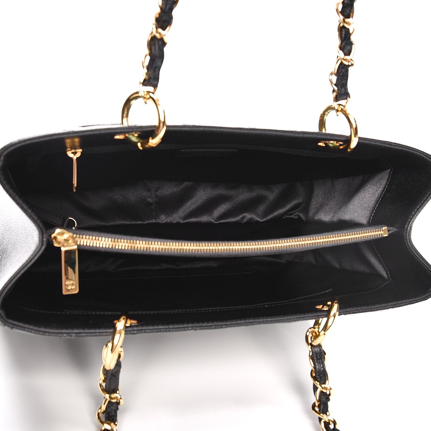 Caviar Quilted Grand Shopping Tote GST Black