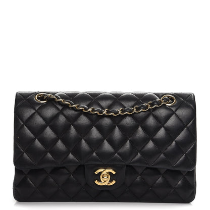 Chanel Lambskin Quilted Medium Double Flap Black 1 of 15