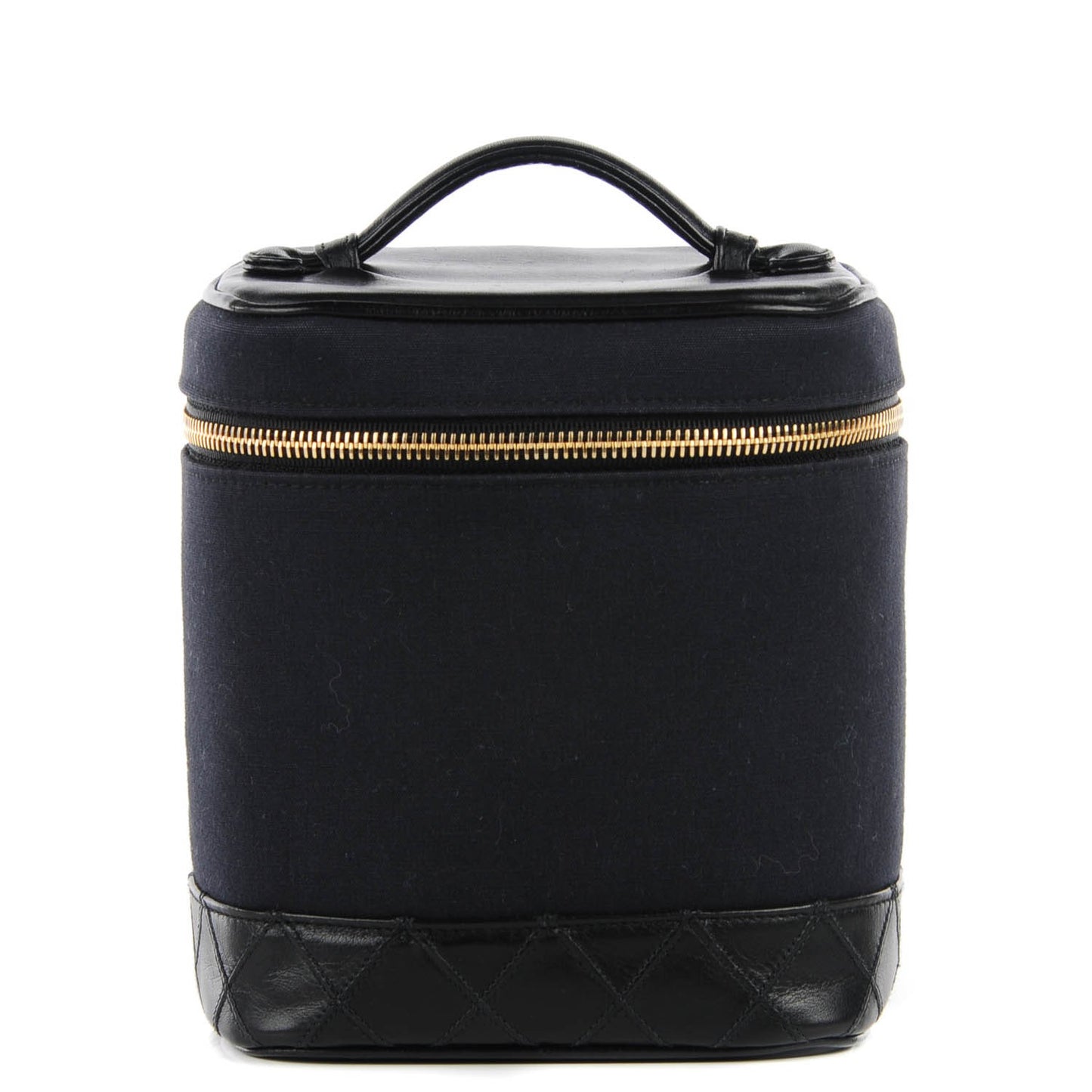 Lambskin Canvas Vanity Cosmetic Case Black