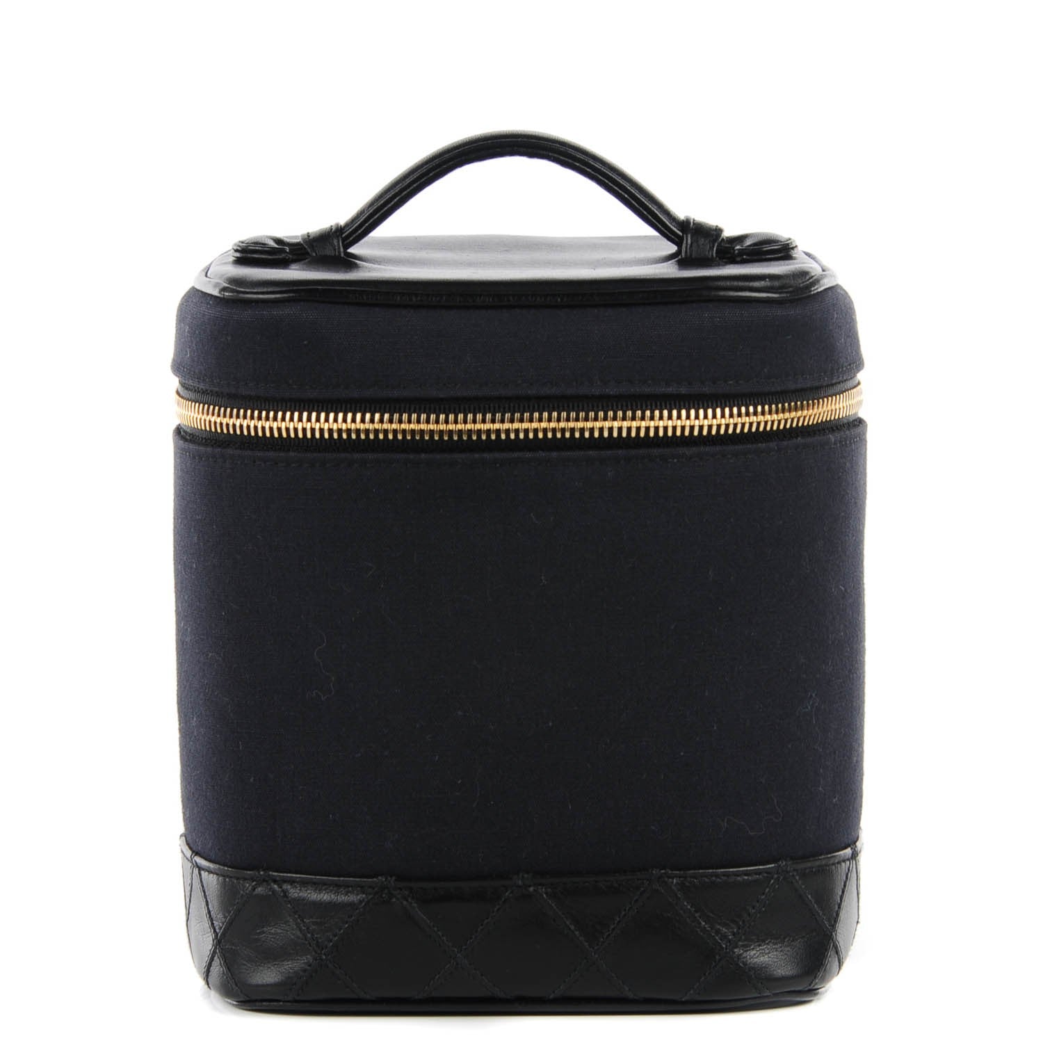 Chanel Lambskin Canvas Vanity Cosmetic Case Black 1 of 8