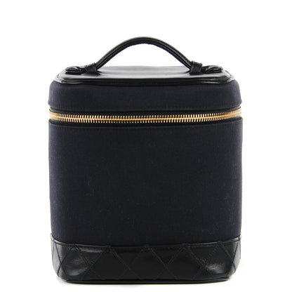 Chanel Lambskin Canvas Vanity Cosmetic Case Black 1 of 8
