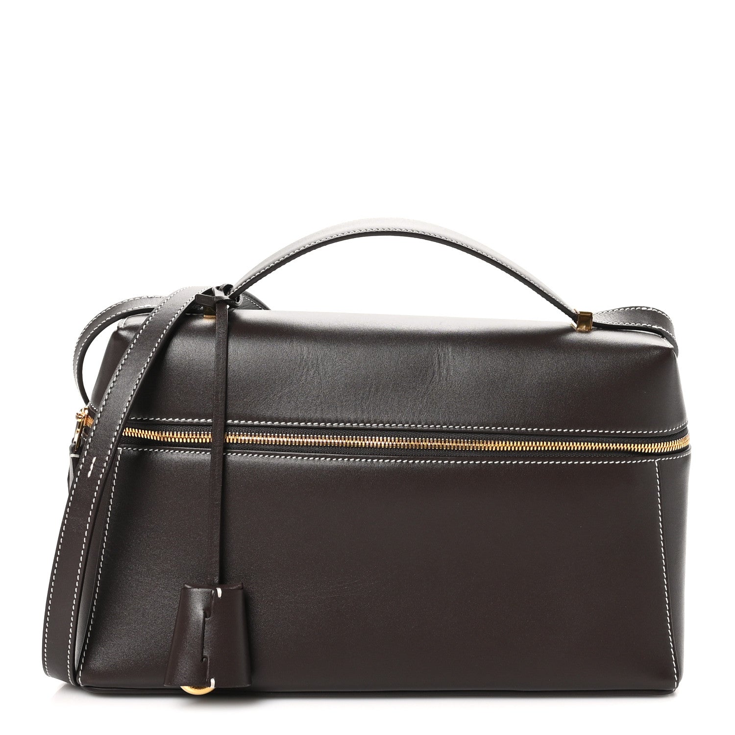 Loro Piana Smooth Calfskin Extra Bag L27 Dark Choco Licorice 1 of 9