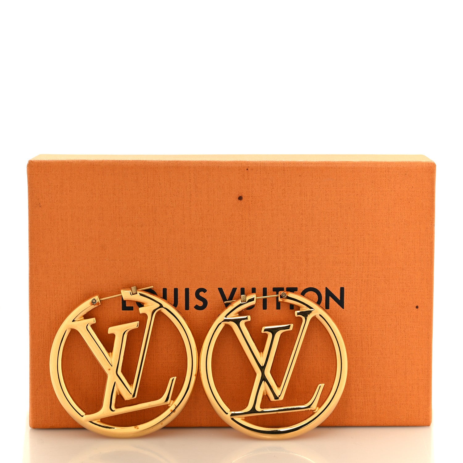 Louis Vuitton Metal Louise Hoop Earrings Gold 5 of 5