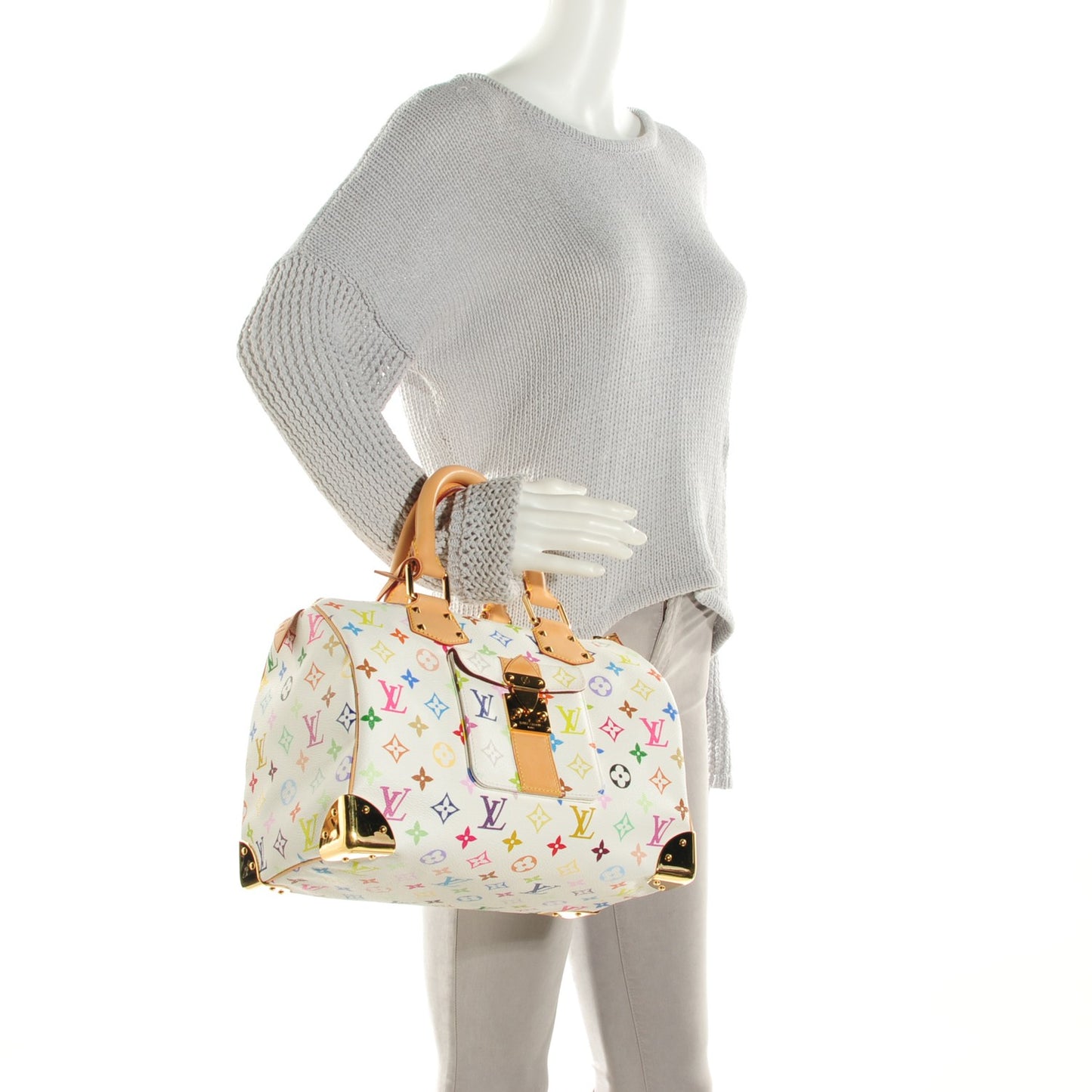 Monogram Multicolor Speedy 30 White