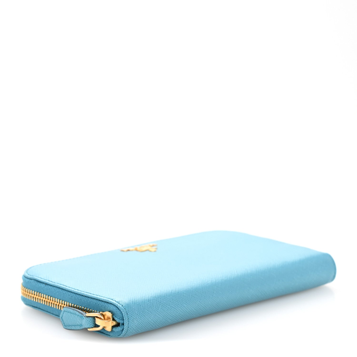Prada Saffiano Metal Zip Around Wallet Voyage 4 of 8