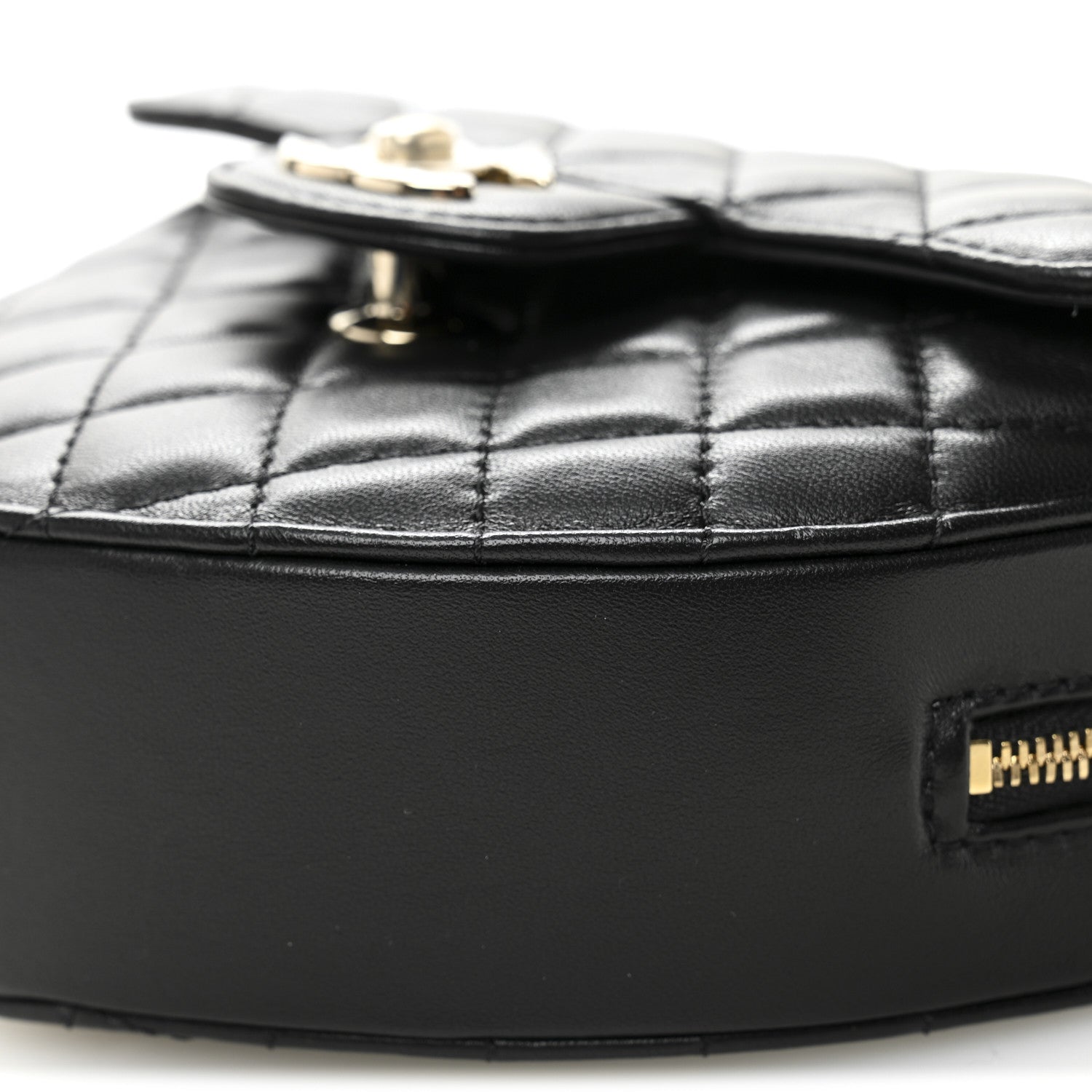 Chanel Lambskin Quilted Large CC In Love Heart Bag Black 10 of 10