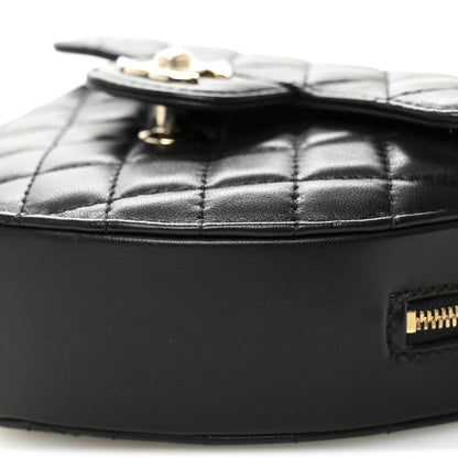 Chanel Lambskin Quilted Large CC In Love Heart Bag Black 10 of 10
