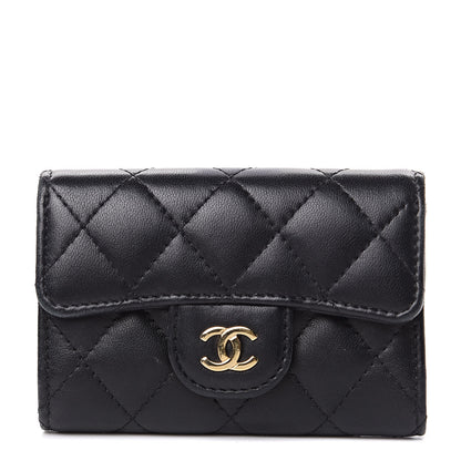 Chanel Lambskin Quilted 4 Key Holder Black 1 of 14