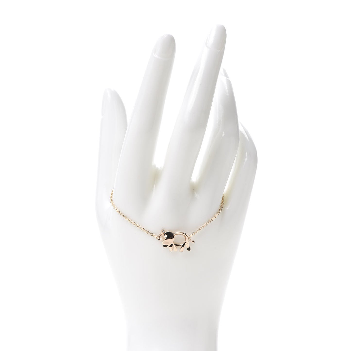 18K Rose Gold Diamond Save the Wild Elephant Bracelet