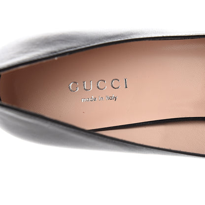 Gucci Malaga Kid Crystal Square G Madelyn Mid Heel Loafer Pumps 35.5 Black 7 of 9