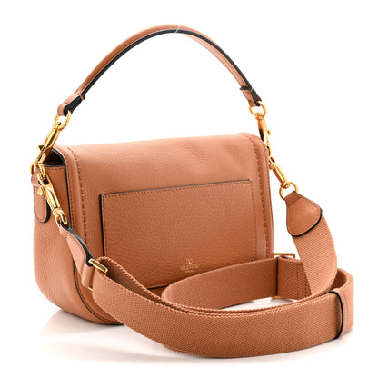 Valentino Garavani Soft Grainy Calfskin Alltime Shoulder Bag Almond Beige 3 of 9