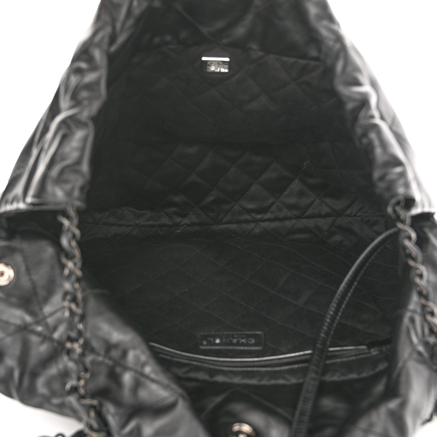 Chanel Shiny Calfskin Quilted Chanel 22 So Black 5 of 10