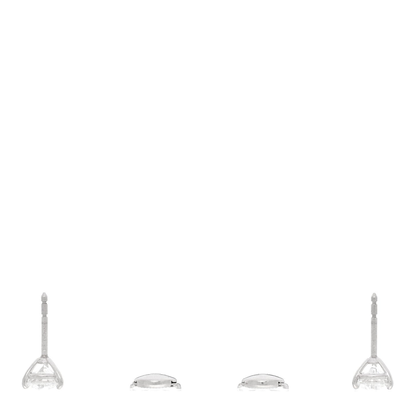 Platinum Diamond 2.00ctw Solitaire Earrings