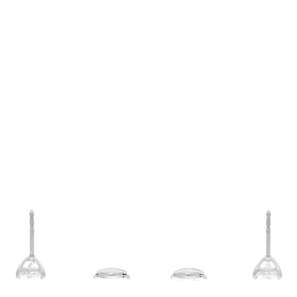 Tiffany Platinum Diamond 2.00ctw Solitaire Earrings 3 of 4