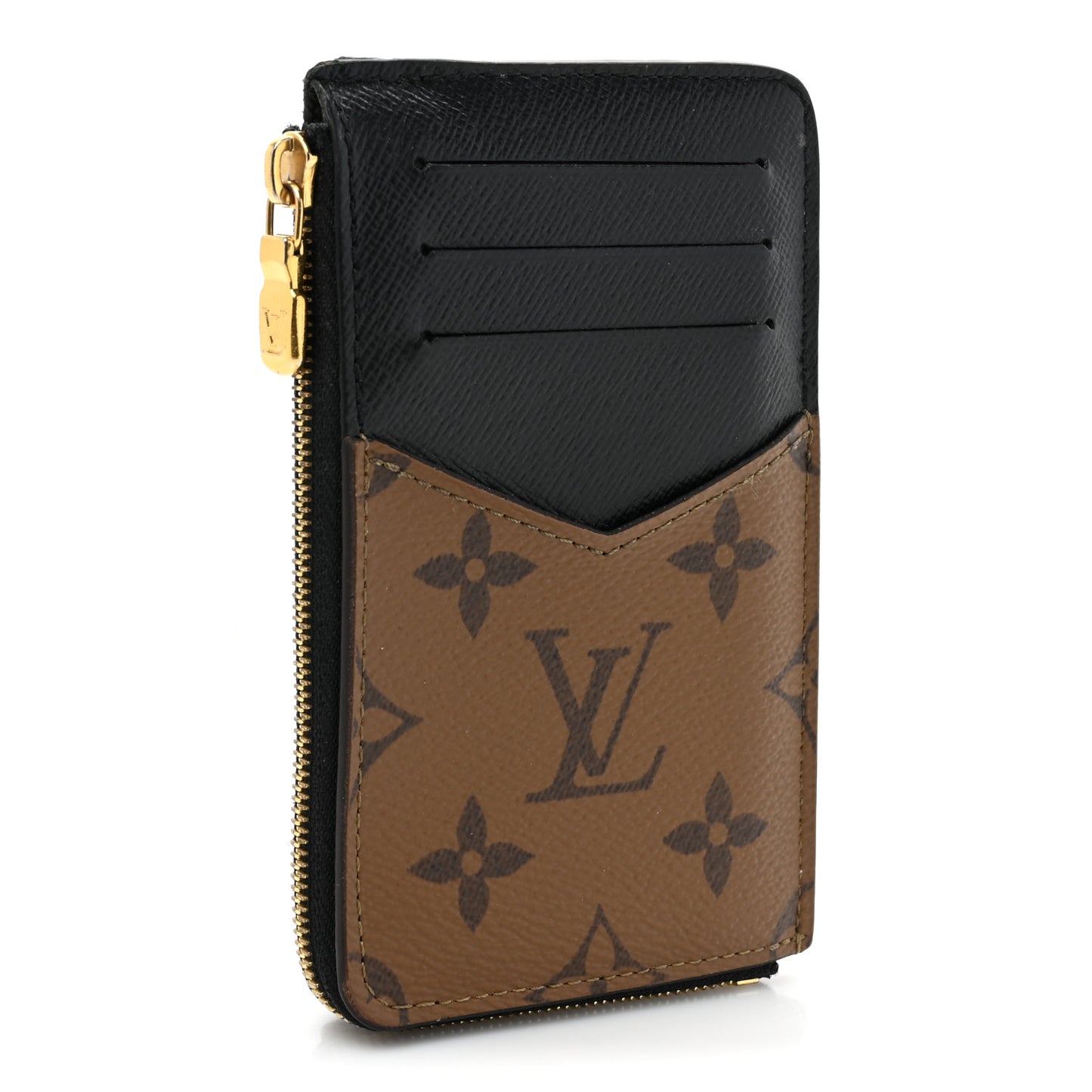 Reverse Monogram Recto Verso Card Holder Brown