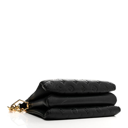 Louis Vuitton Lambskin Embossed Monogram Coussin PM Black 4 of 13
