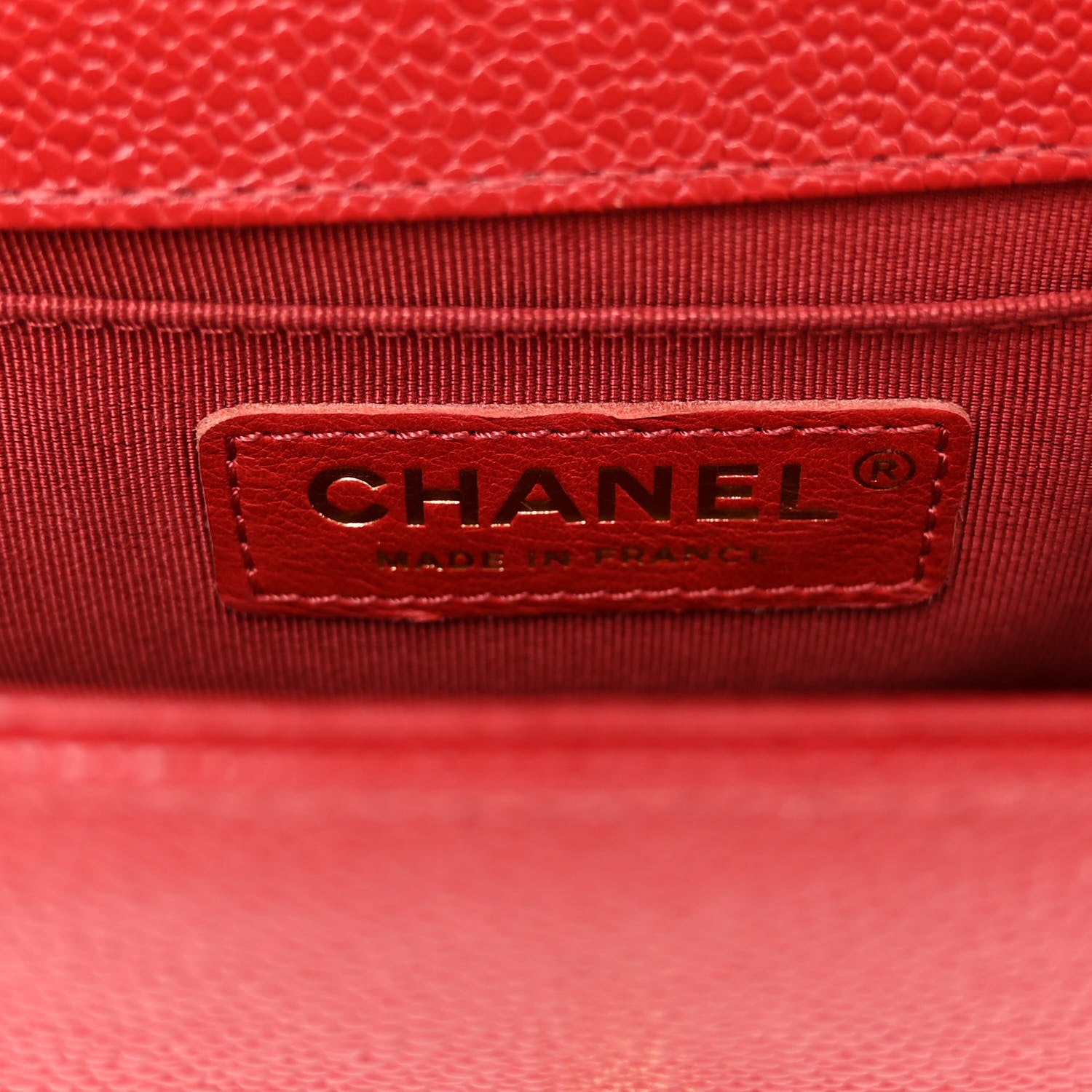 Chanel Caviar Quilted Small Boy Flap Red 7 of 10