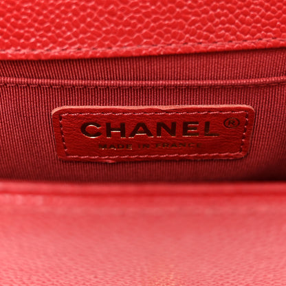 Chanel Caviar Quilted Small Boy Flap Red 7 of 10