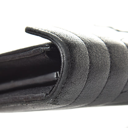 Saint Laurent Lambskin Mixed Matelasse Quilted Large Monogram Envelope Wallet Black 12 of 16
