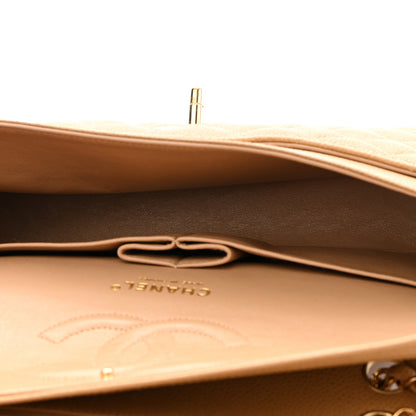 Chanel Caviar Quilted Medium Double Flap Beige 4 of 8