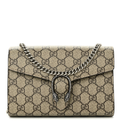 Gucci GG Supreme Monogram Mini Dionysus Chain Wallet Beige Taupe 1 of 11