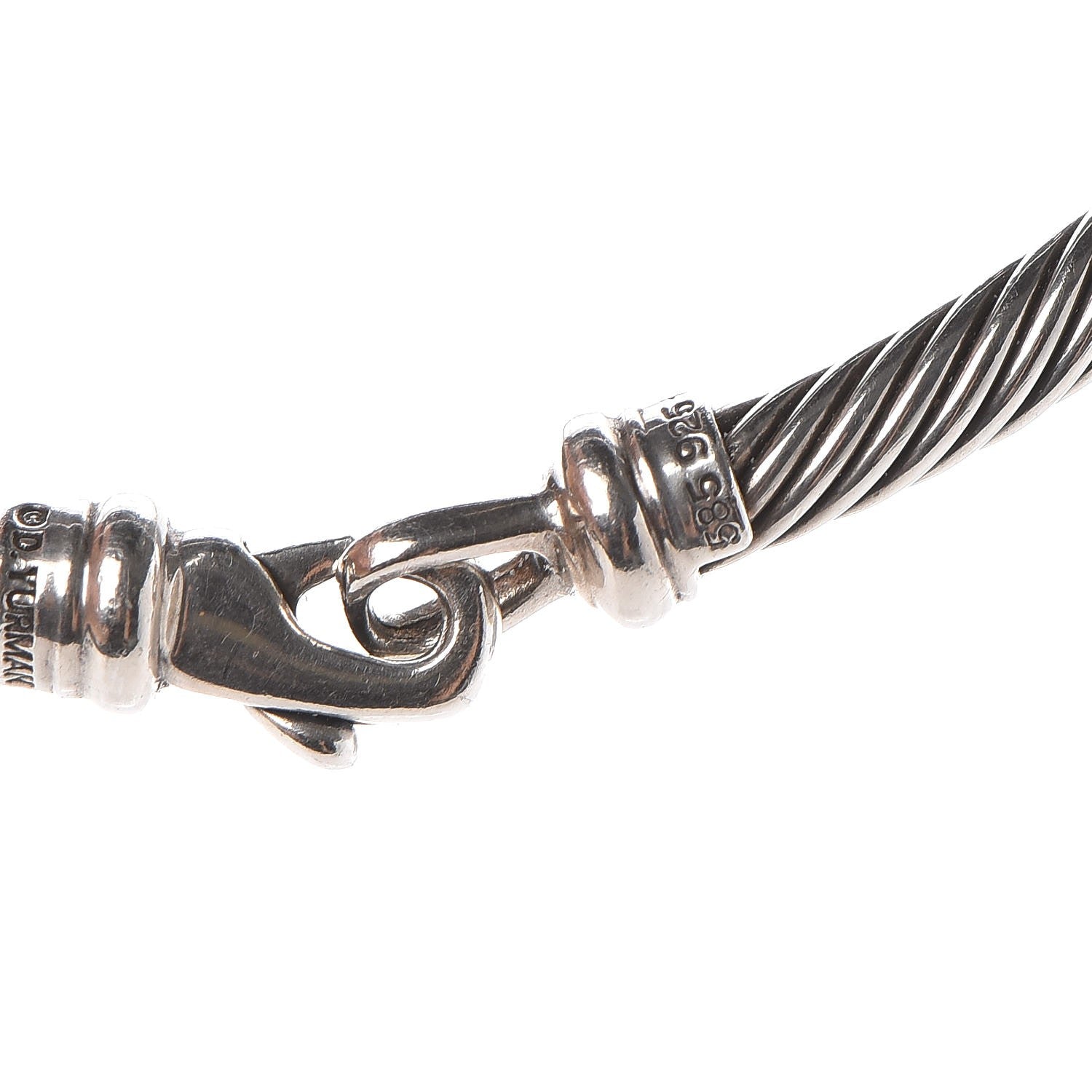 David Yurman Sterling Silver 14K Yellow Gold Hampton Cable Necklace 6 of 6