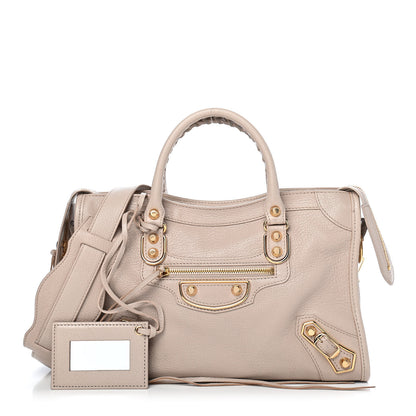 Balenciaga Chevre Gold Metallic Edge Hardware S City Beige Praline 1 of 10