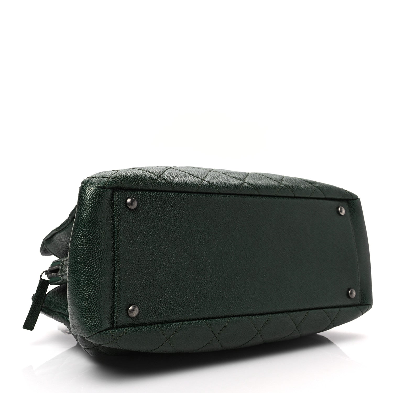 Chanel Caviar Quilted Chic Shopping Tote Green 4 of 7