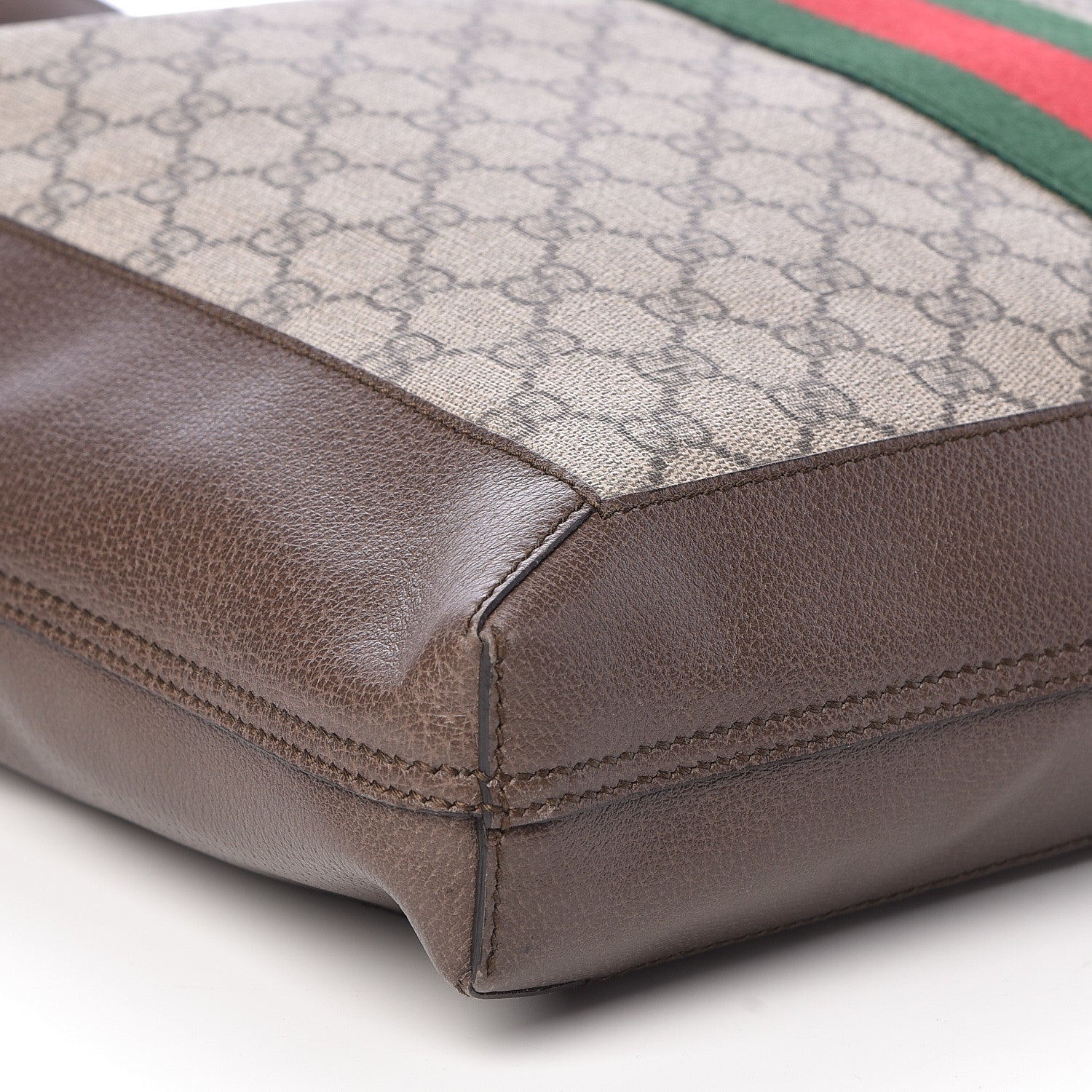 Gucci GG Supreme Monogram Web Large Ophidia Vertical Shopping Tote Brown 9 of 10
