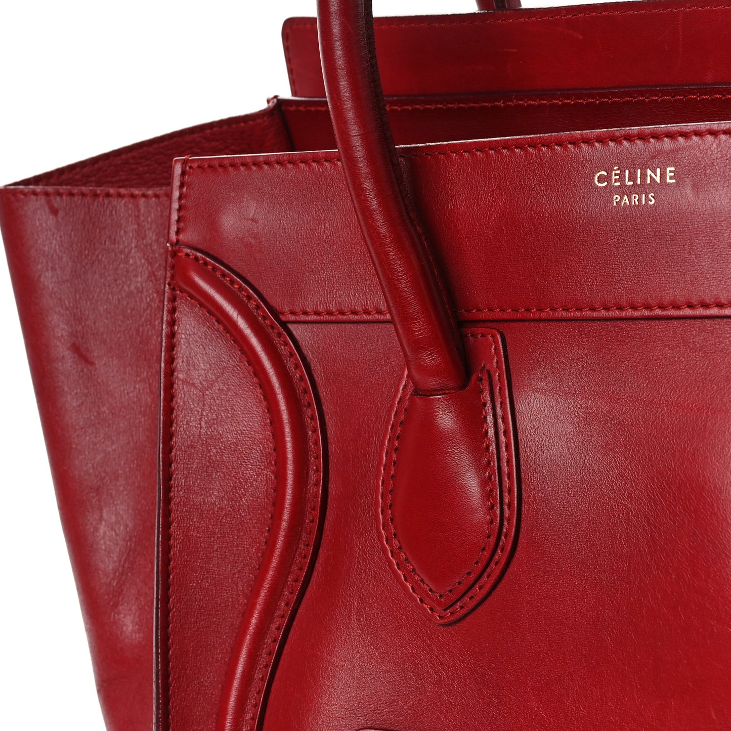 Smooth Calfskin Mini Luggage Red