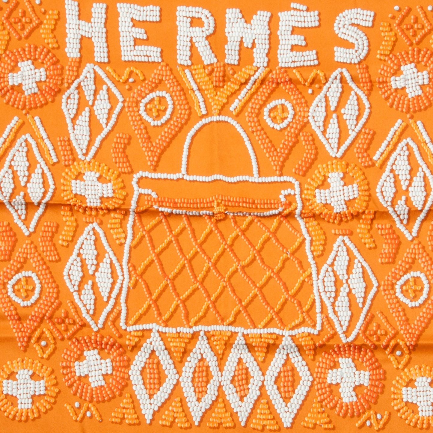 Silk Kelly En Perles Scarf 70 Orange