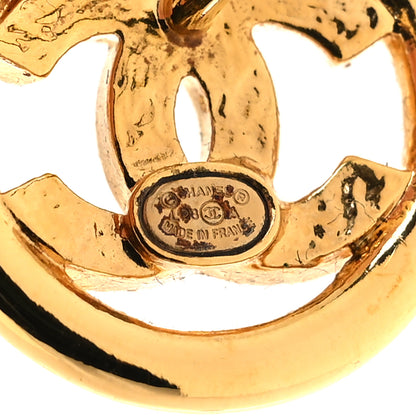 Chanel CC Round Earrings Gold 4 of 5