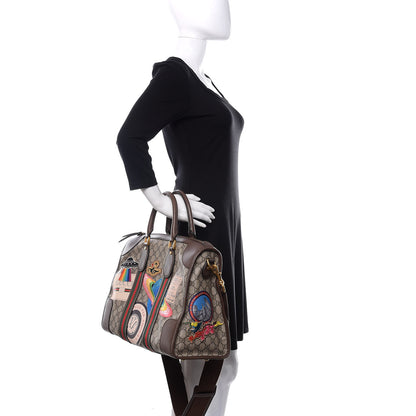Gucci Soft GG Supreme Monogram Courrier Medium Duffle Bag Beige New Acero Multicolor 3 of 12