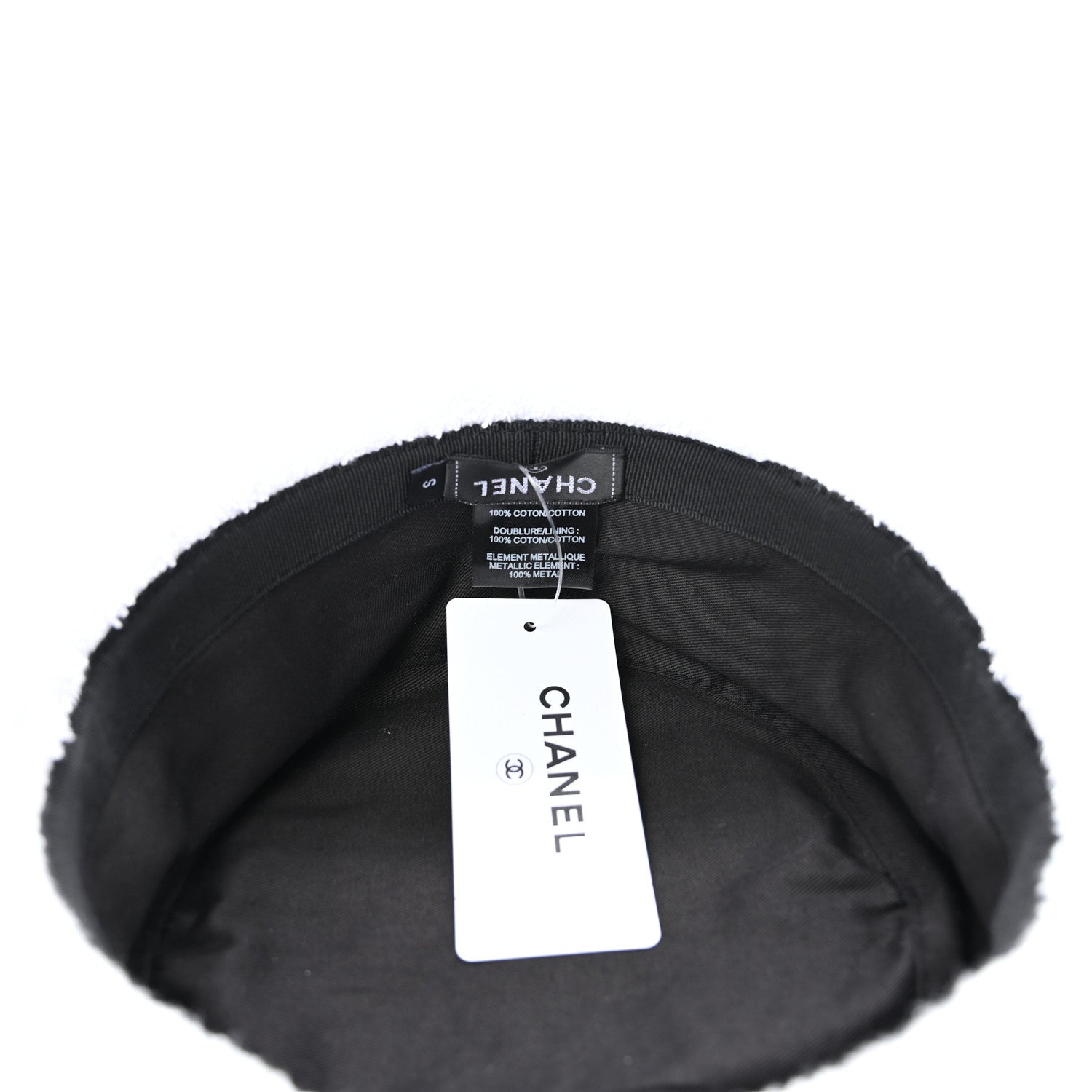 Chanel Terry Cloth CC Bucket Hat S White 8 of 9