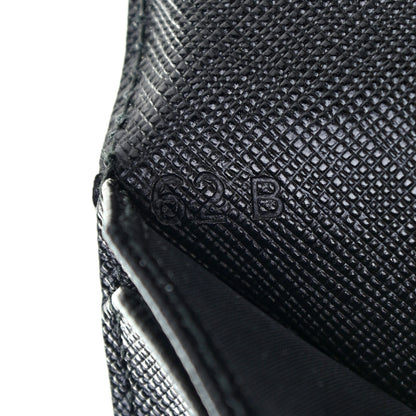Prada Saffiano Metal Flap Wallet Black 8 of 8