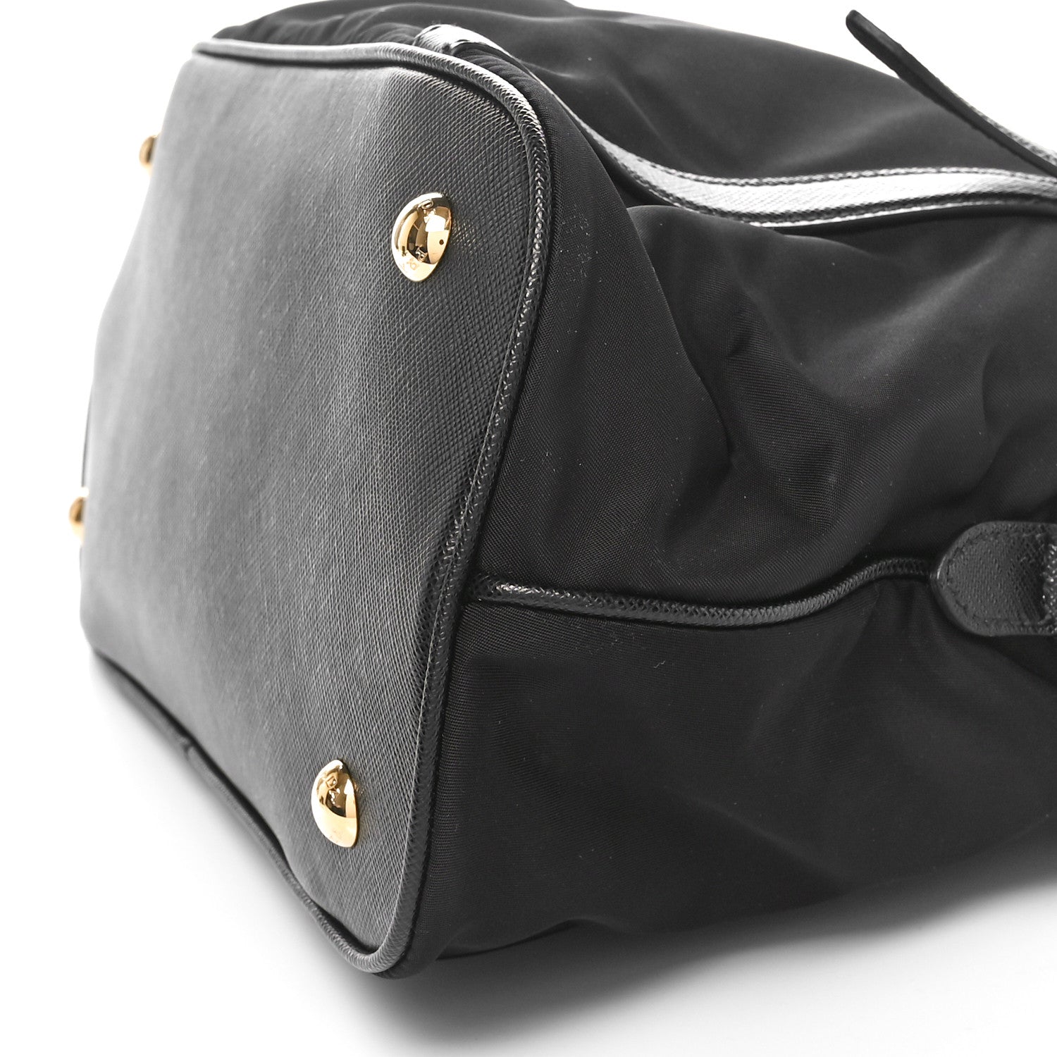Prada Tessuto Nylon Saffiano Small Tote Black 9 of 9