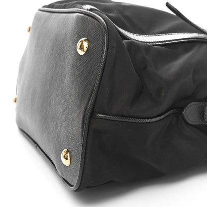 Prada Tessuto Nylon Saffiano Small Tote Black 9 of 9