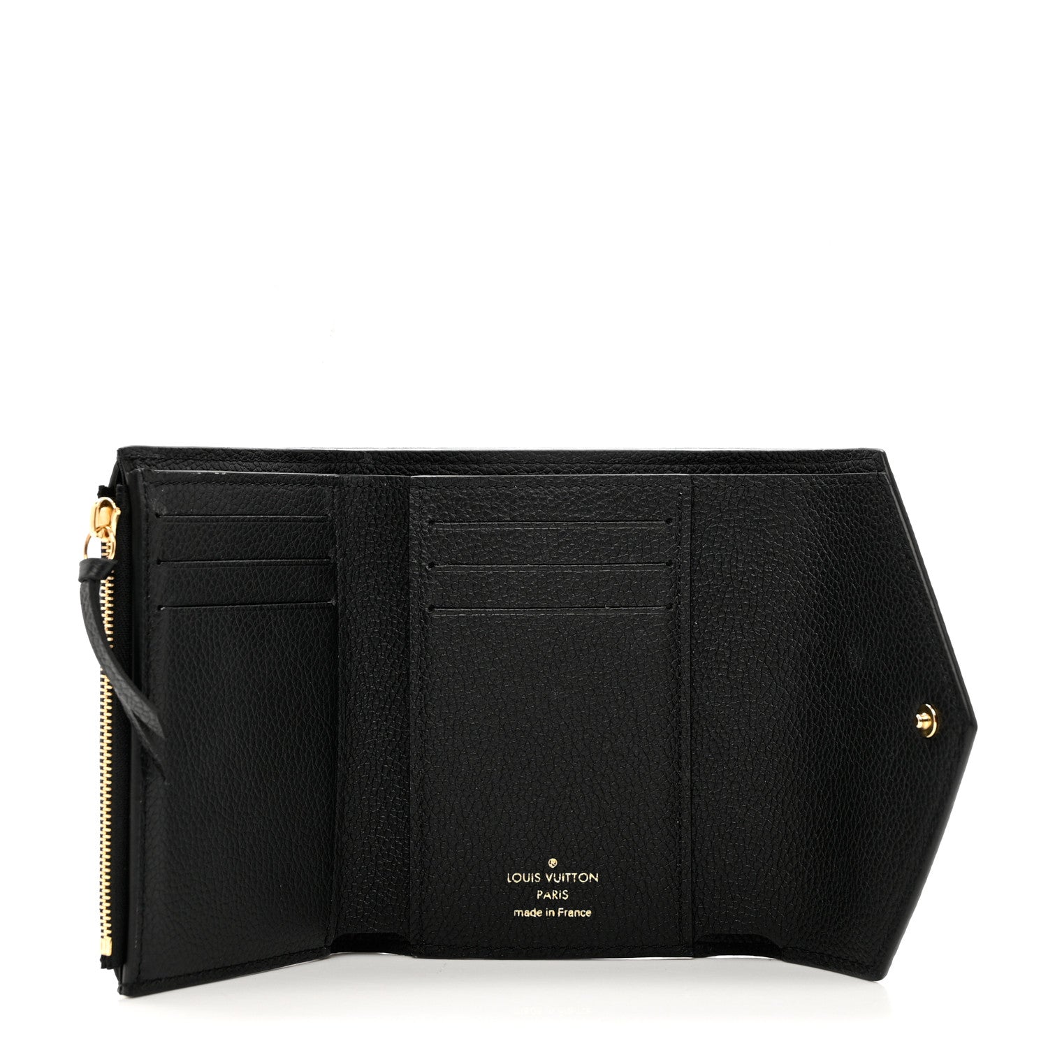 Louis Vuitton Empreinte Monogram Giant Victorine Wallet Black Beige 5 of 7