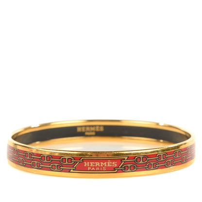 Hermes Enamel Printed Narrow Chaine d'Ancre Bracelet 65 1 of 6